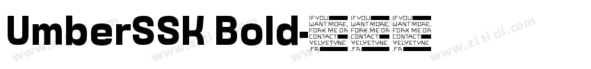 UmberSSK Bold字体转换